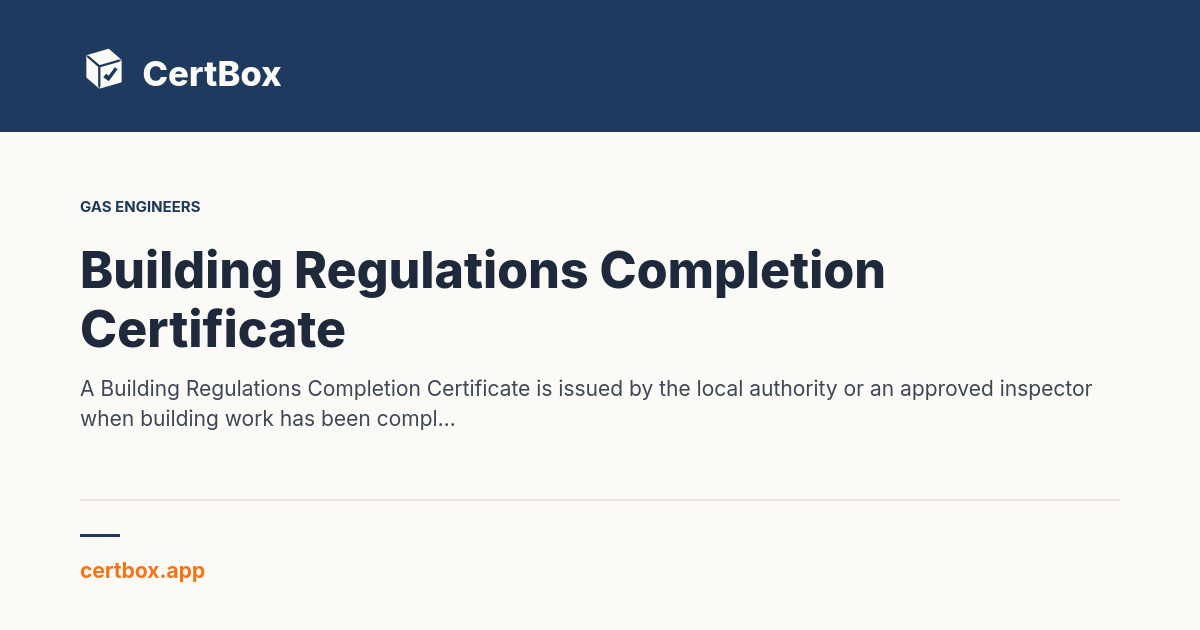 Building Regs Completion Certificate CertBox building-regs-completion-certificate-certbox